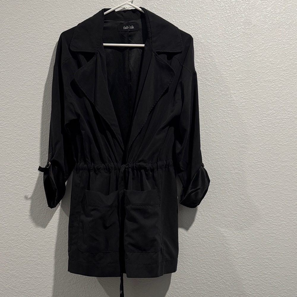 Fab'rik Women's Black Trench Coat
